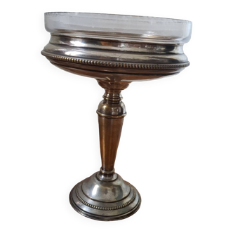 Communicant ciborium cup in silver metal early 20th century