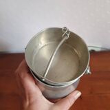 Vintage complete aluminum milk jug milk can