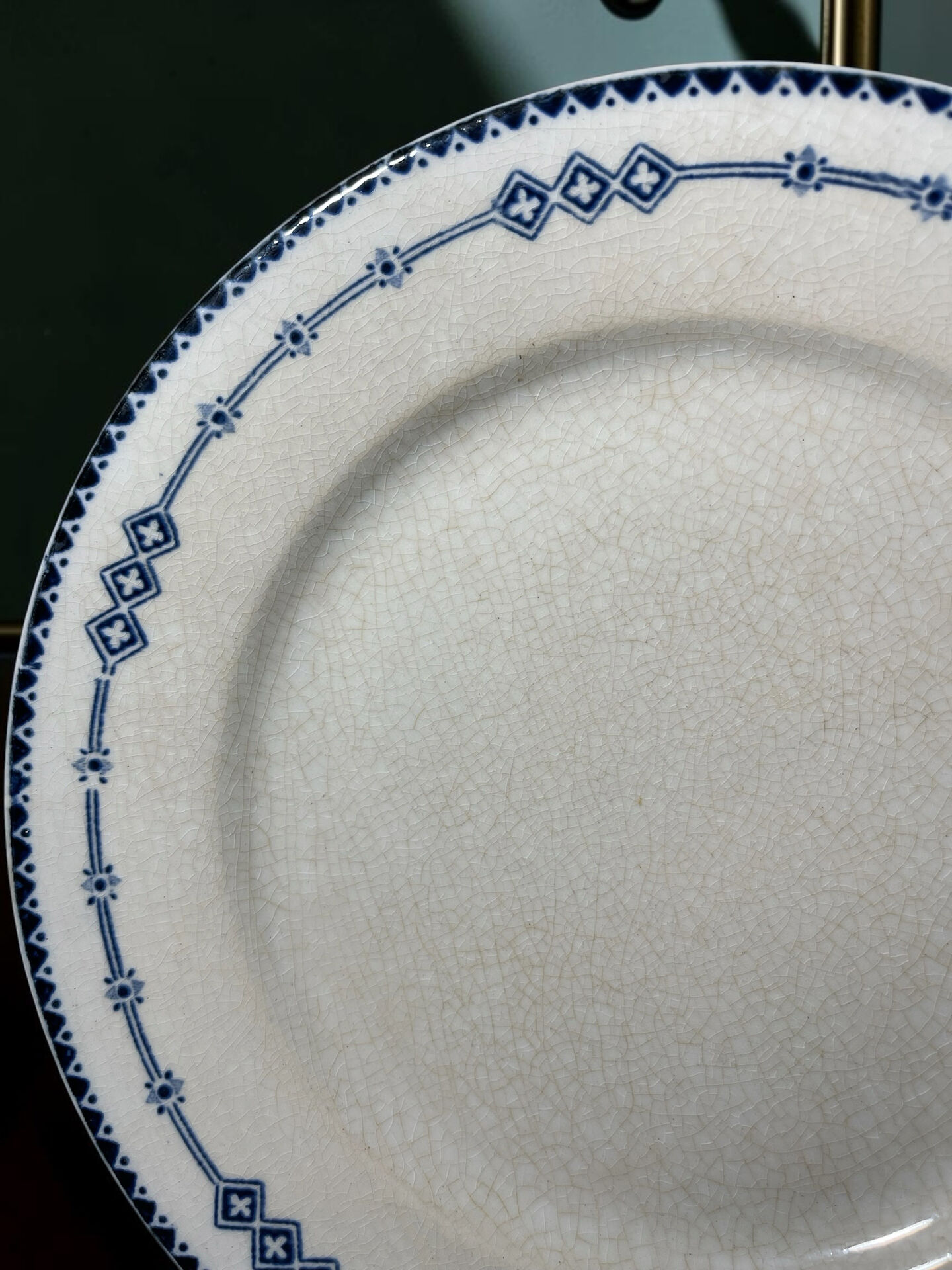 Set of 6 antique Gien plates