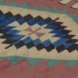 Turkish Anatolian Handmade Vintage Area Kilim Rug 380 cm x 96 cm
