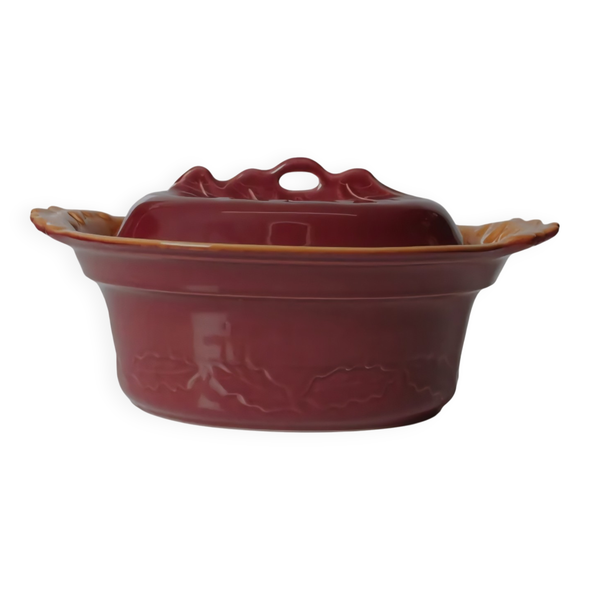 Casserole / covered gratin dish called Autumn Leaf Holky in ceramic.