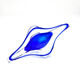 Large Coupe Hospodka Crystal Bohemia Sommerso Cobalt Blue Trim