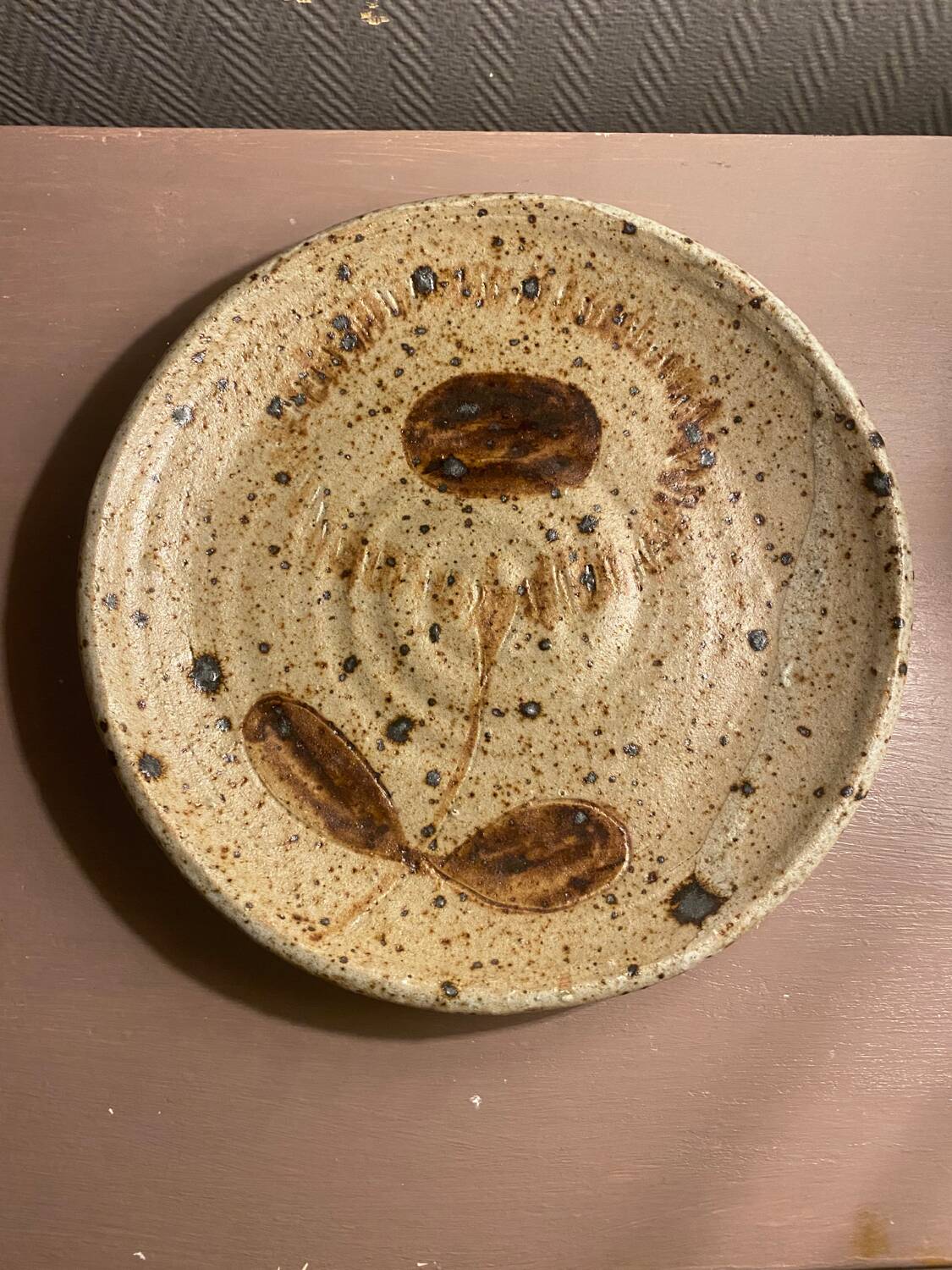 Pyrite stoneware plates