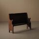 Farm bench in solid wood, Art-Populaire, 19th century