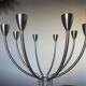 Modernist Scandinavian candlestick years 70 steel