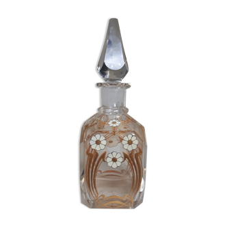 Decorative bottle bottle in art nouveau crystal