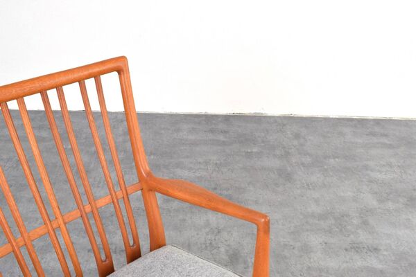 Chaise berçante en chêne ML33 par Hans J. Wegner pour A/S Mikael Laursen, années 1950.