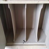Bookcase with patinated partitions