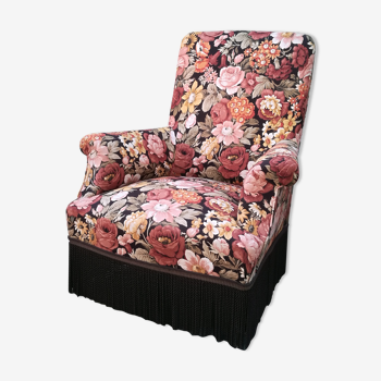 Vintage Napoleon III flower chair