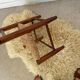 Chaise enfant vintage bois et paille