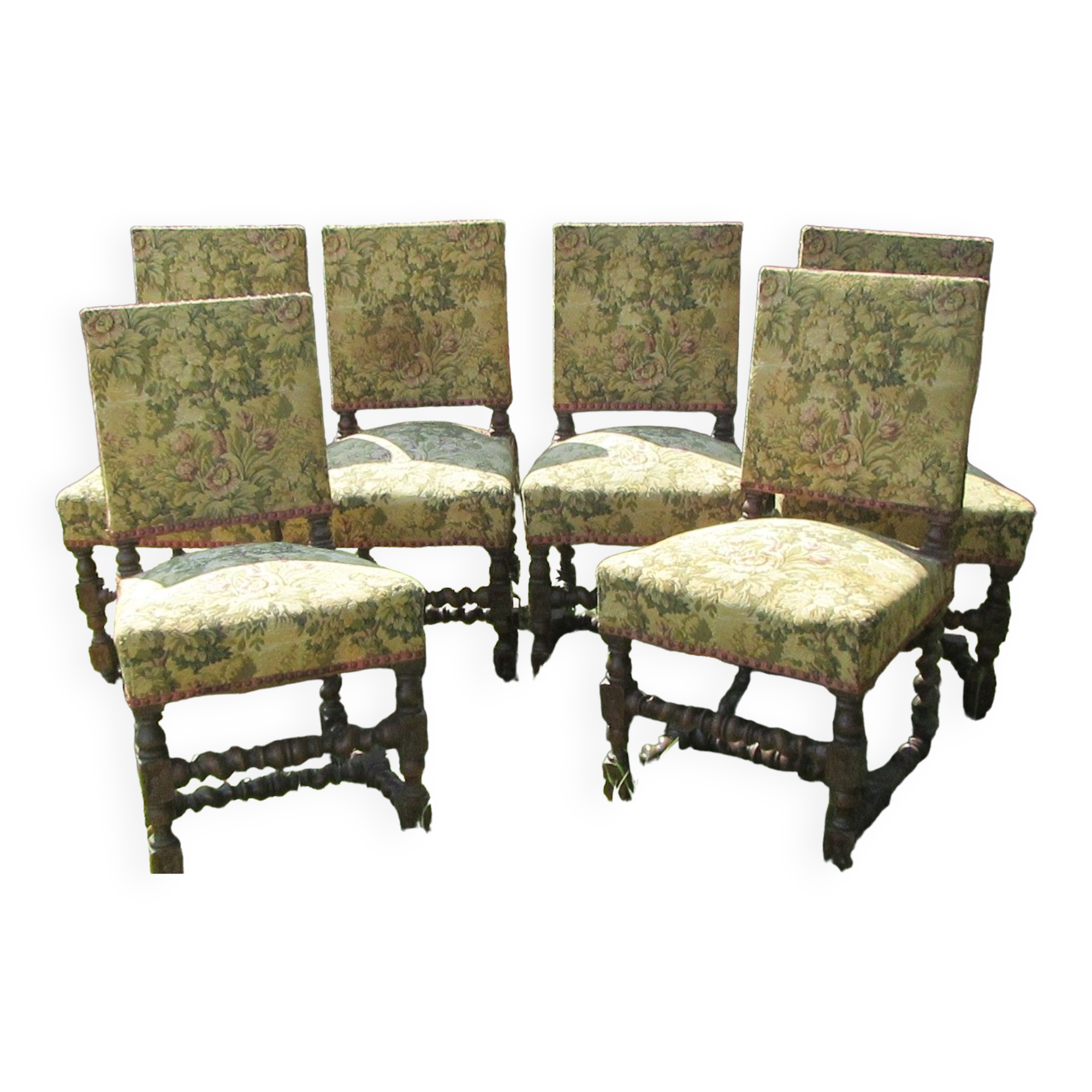 6 louis xiii style chairs