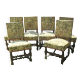 6 louis xiii style chairs