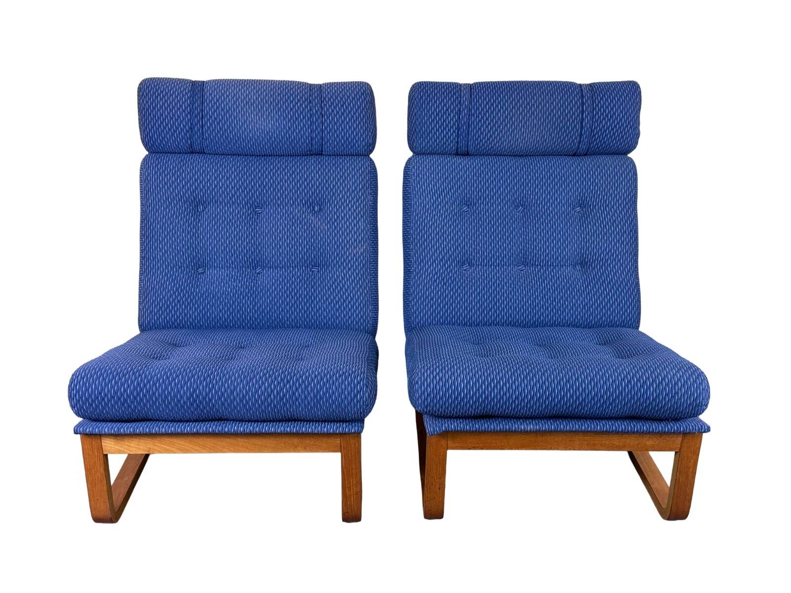 2x 1960s 1970s Teak Easy Chairs by Magnus Oelsen A/S Durup Denmark