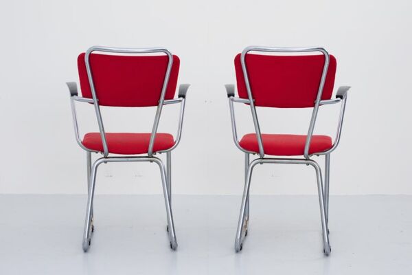 Set de 5 fauteuils Gispen '214' par Christoffel Hoffman pour BPM Néerlandais 1935