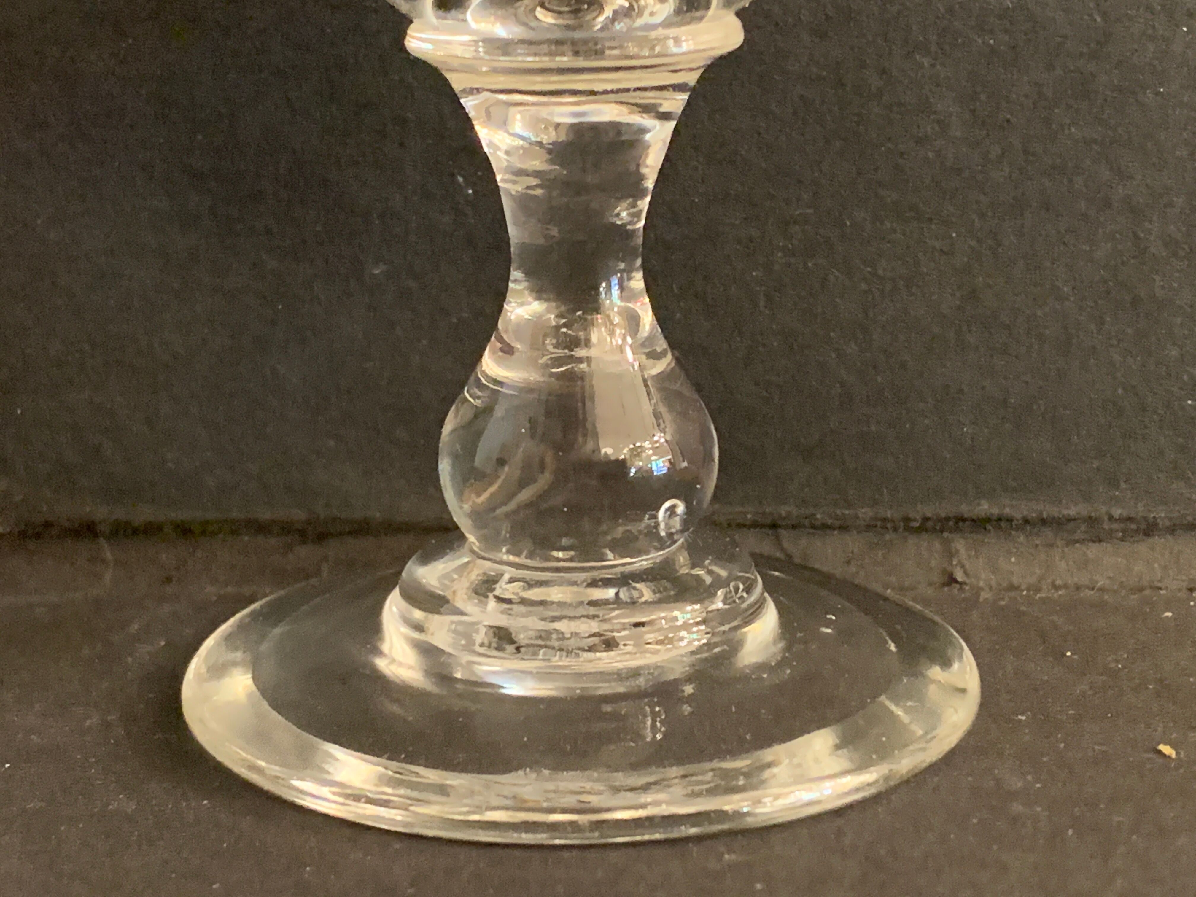 8 antique glass champagne flutes