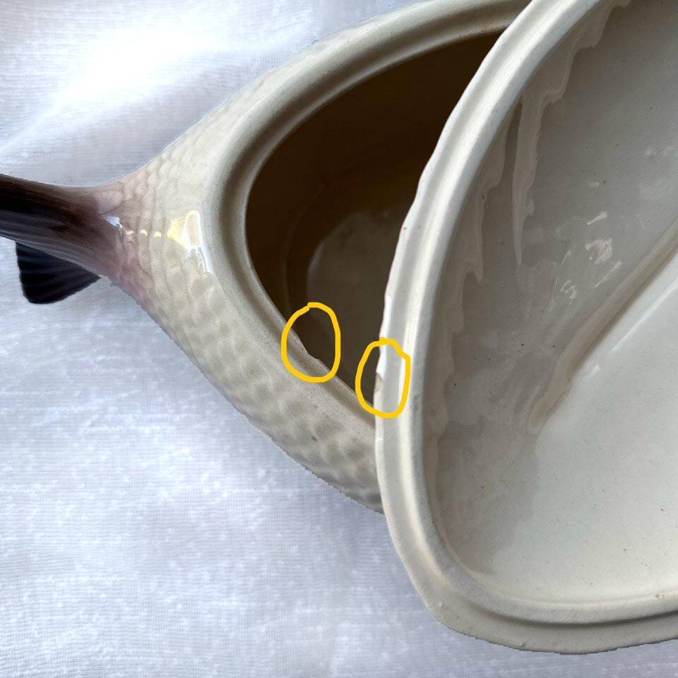 Hand painted soupbowl 'Copenhague' by Longwy