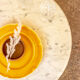 4 flat plates ocher yellow