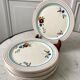 Set of 8 longchamp dessert plates hand painted 30s-40s