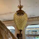 Amber pineapple chandelier from the 70s
