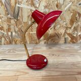 Vintage burgundy red table lamp - 1950s