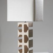 Lampe dorse en travertin