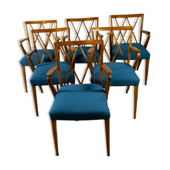 Set Of 6 Zijlstra Joure "Poly Z" Chairs, Abraham A. Patijn 1950s
