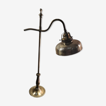 Lampe de bureau 1900 a 30s  laiton reglable