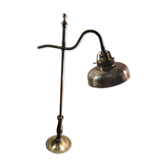 Lampe de bureau 1900 a 30s  laiton reglable