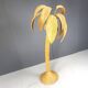 Vintage bamboo palm tree floor lamp, 1970s