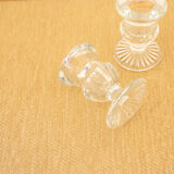 Bougeoirs en verre transparent