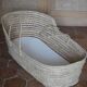 Couffin bébé en osier avec matelas (vintage)