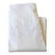 Old linen/cotton sheet large monogram