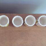 Set of 6 small Roger Capron style ceramic glasses