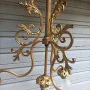 Antique 19th-century chandelier with 4 lights in gilded bronze, Napoleon III style - in working condition.