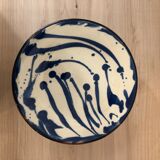 Desert plate in sandstone blue pattern