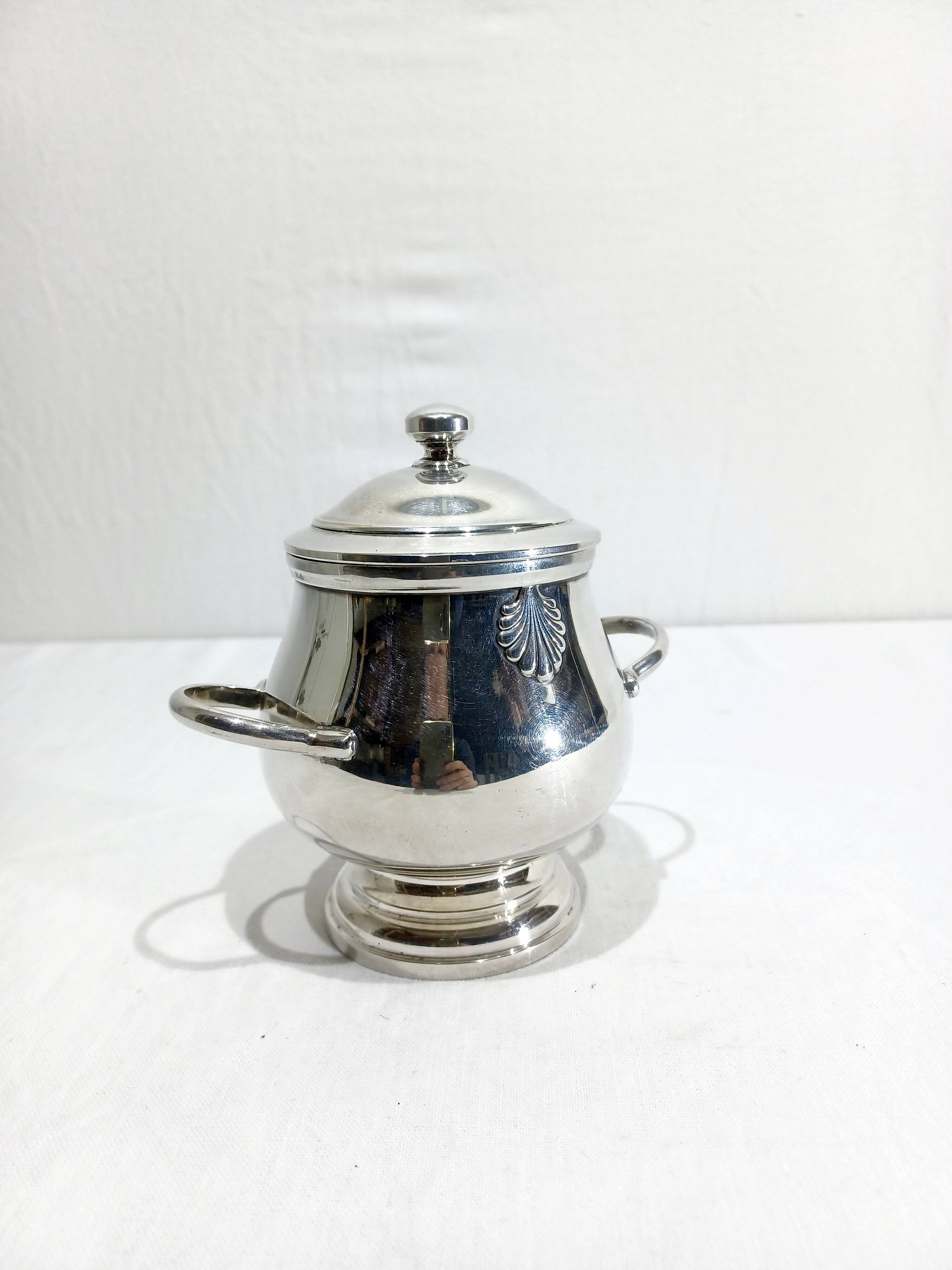 CHRISTOFLE - SILVER-PLATED SUGAR BOWL VENDÔME