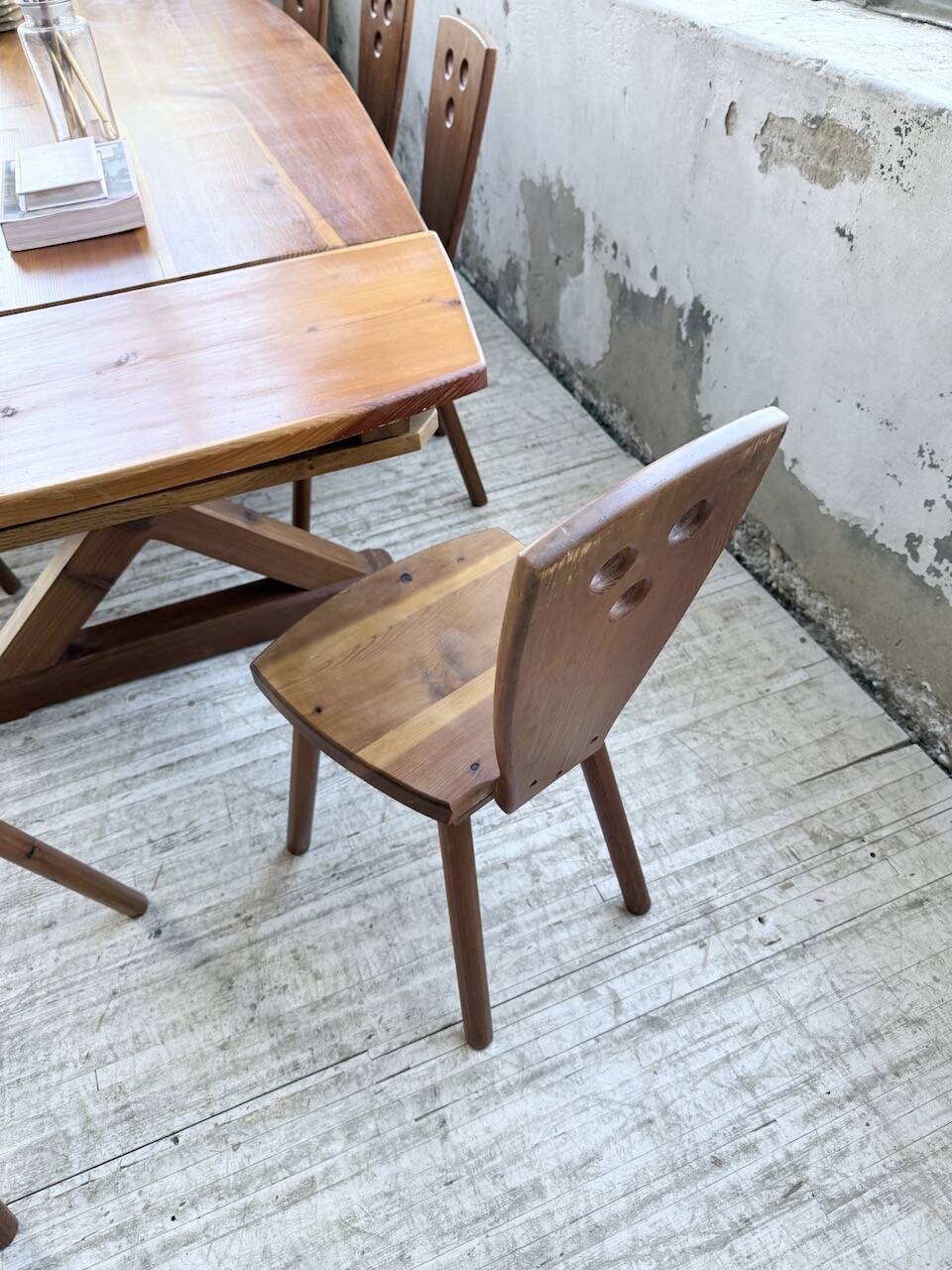 Mountain furniture set with table and 8 chairs Malmvall.