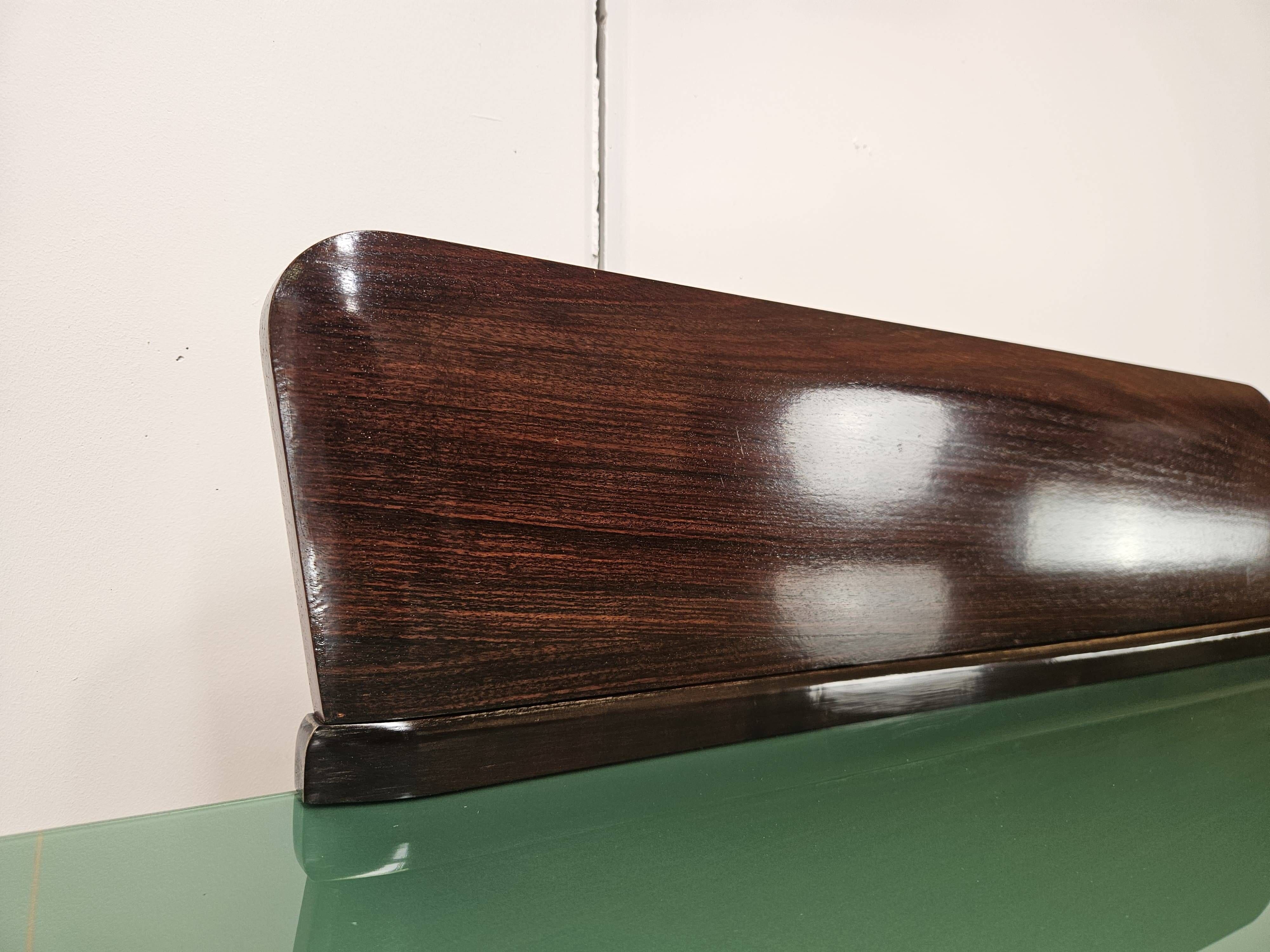 Mahogany sideboard with a glass top, 1960