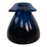 Hand-blown blue glass vase, Italy, 1960s