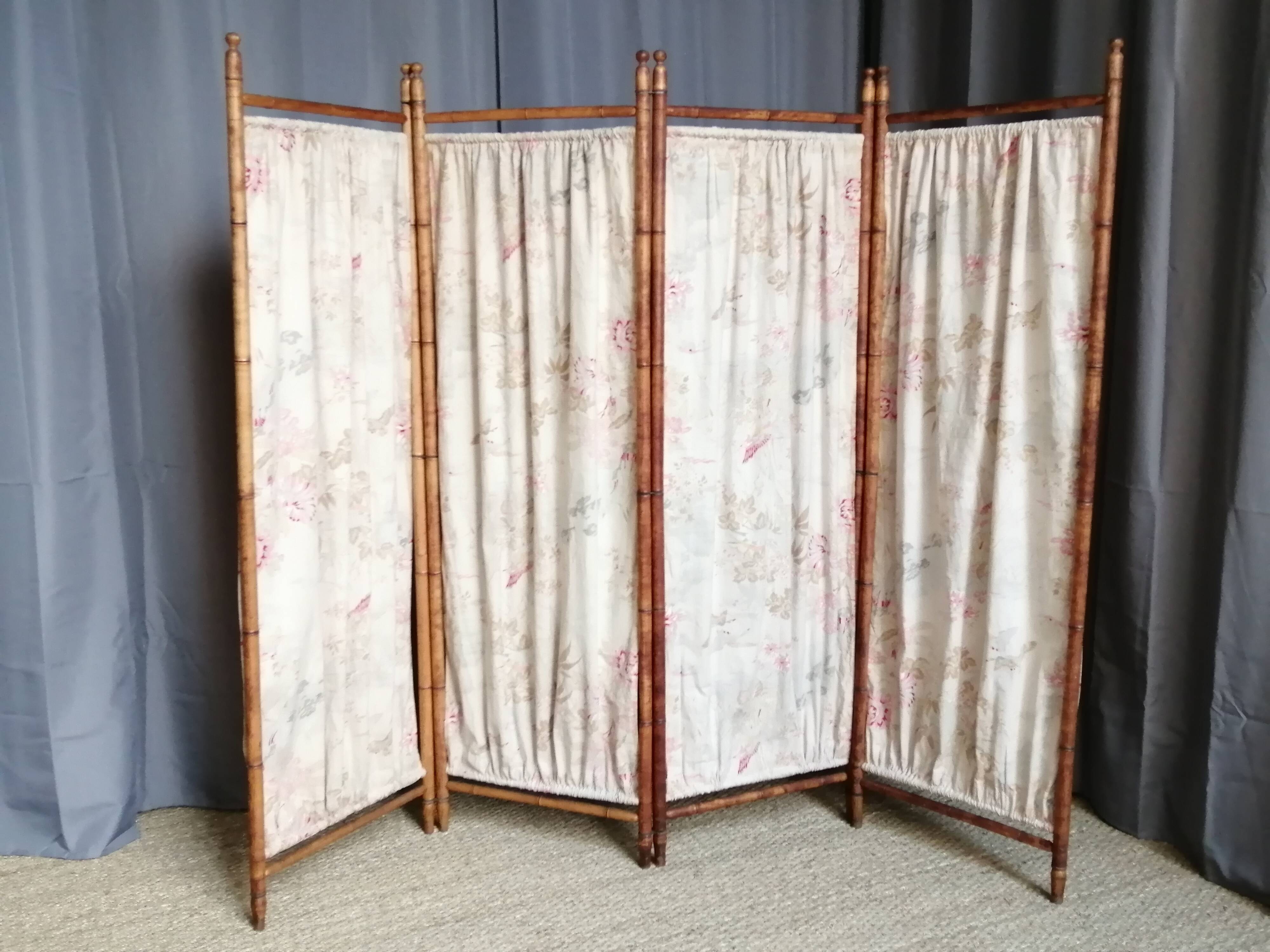 Vintage rattan screen