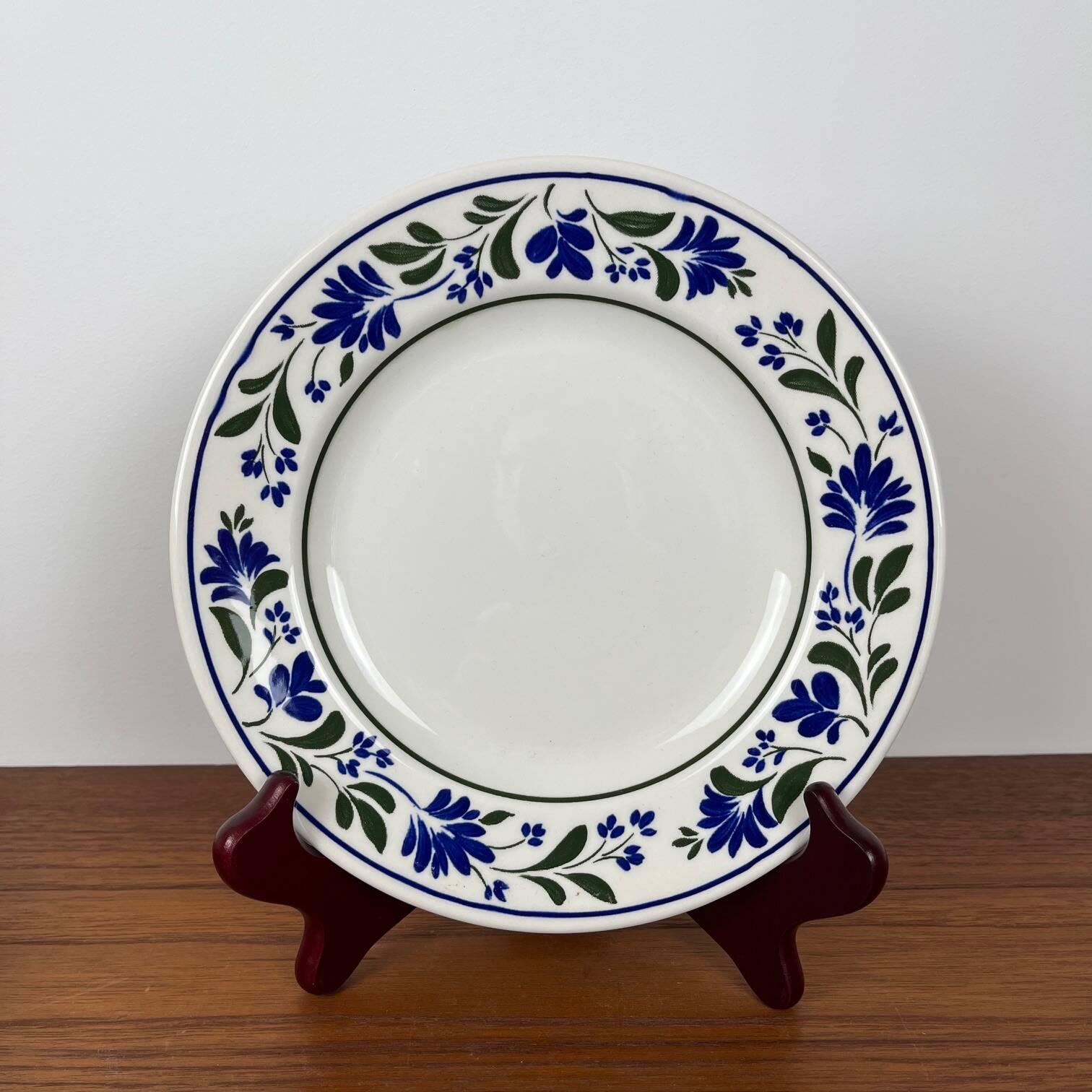 Set of 6 Churchill England dessert plates, flower pattern, 1970