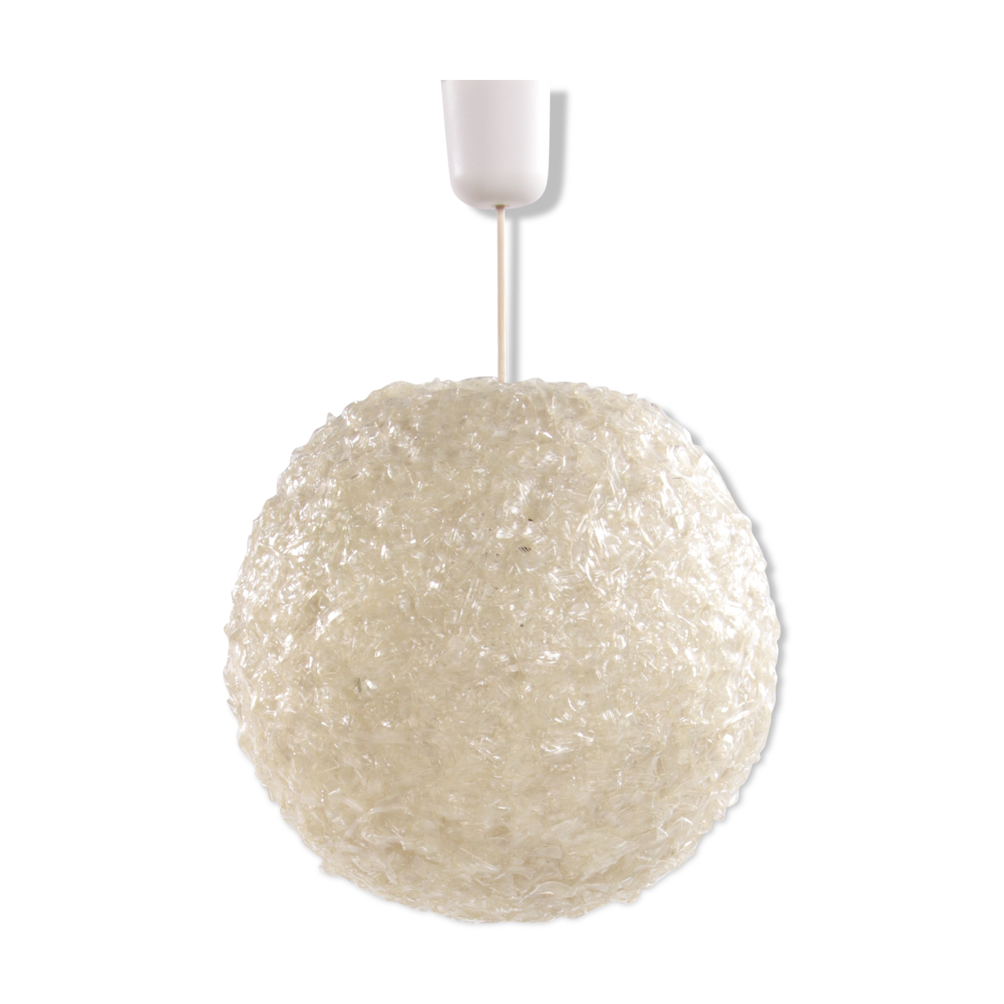 Vintage hanging lamp with coarse structure 1960 Germany