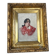 Old Table XIX Portrait of a Woman in Traditional Costume - Signed Célest