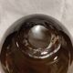 Vintage glossy brown two-layer blown glass vase, Scandinavian taste
