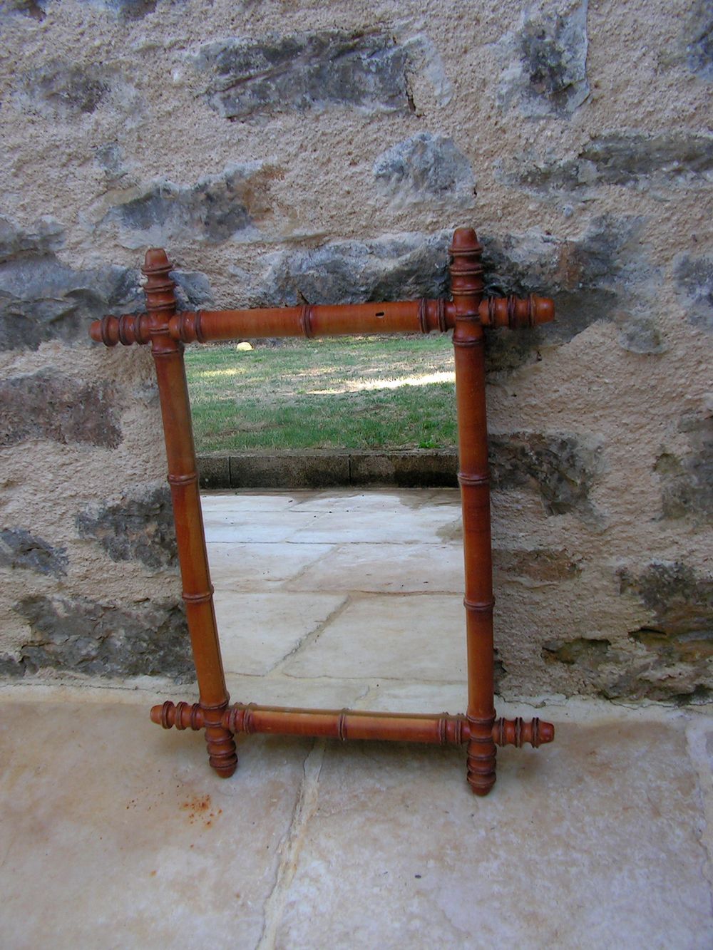 1930 bamboo mirror - 62 x 47 cm