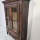 Glass-fronted walnut cabinet – 18th century – Verriau