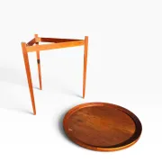 Danish side table with portable top