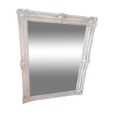 Fireplace mirror painted white 102x130cm