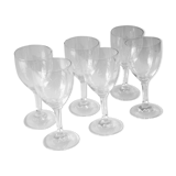 Set of 6 chiseled glasses