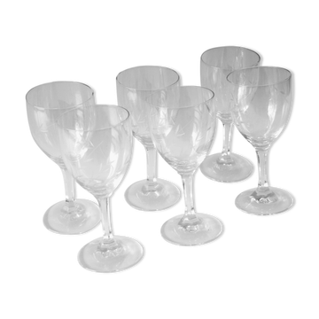 Set of 6 chiseled glasses